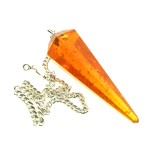 Honey Pressed Amber Terminated Pendulum